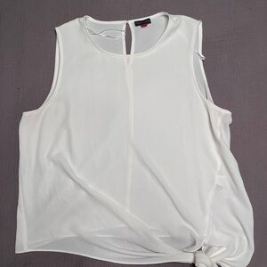 VINCE CAMUTO Women's Textured Tie-front Blouse Shirt Top